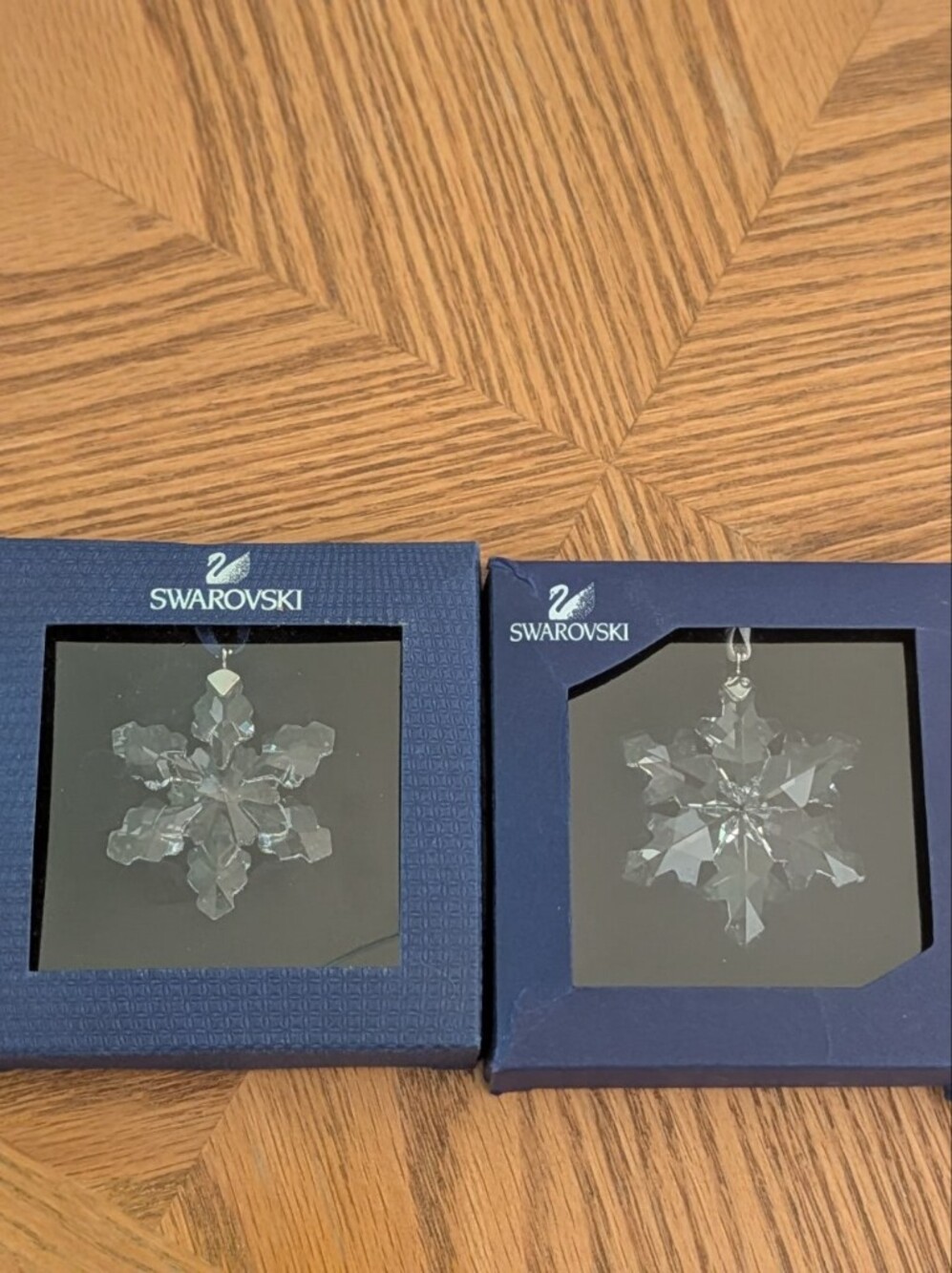Lot Of 2.   Swarovski Snowflake Ornaments. NEW